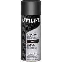 UTILI-T General Purpose Enamel Spray Paint, Black, Gloss, 10 oz./283 g, Aerosol Can Dufferin Supply