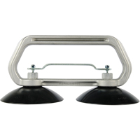 Vacuum Cups - Heavy-Duty Double Cup, 75 lbs. Capacity, 5", Pull-bar, 10" Handle Length Dufferin Supply