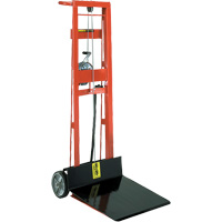 Platform Lift Stacker , Hand Winch Operated, 750 lbs. Capacity, 40" Max Lift Dufferin Supply