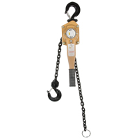 Heavy Duty Gold Series Lever Chain Hoist, 5' Lift, 6000 lbs. (3 tons) Capacity, Alloy Steel Chain Dufferin Supply