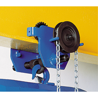 Chariot &agrave; avanc&eacute;e par chaîne Corso, 2000 lb (1 tonne) Capacit&eacute;, 2-1/3" - 8-2/3" Dufferin Supply