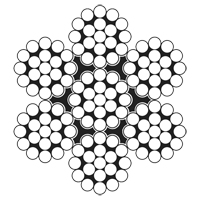Wire Rope Cable, 100' (30.5 m) x 3/32", 1000 lbs. (0.5 tons), Galvanized Dufferin Supply