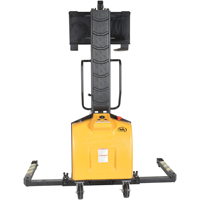 Narrow Mast Powered Lift Stacker, Electric Operated, 1500 lbs. Capacity, 63" Max Lift Dufferin Supply