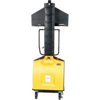 Narrow Mast Powered Lift Stacker, Electric Operated, 1500 lbs. Capacity, 63" Max Lift Dufferin Supply