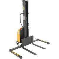 Narrow Mast Powered Lift Stacker, Electric Operated, 1000 lbs. Capacity, 63" Max Lift Dufferin Supply