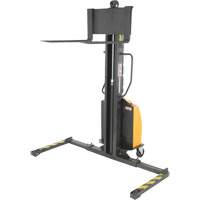 Narrow Mast Powered Lift Stacker, Electric Operated, 1000 lbs. Capacity, 63" Max Lift Dufferin Supply