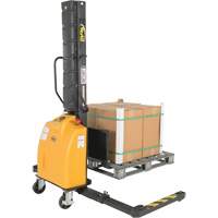 Narrow Mast Powered Lift Stacker, Electric Operated, 1000 lbs. Capacity, 63" Max Lift Dufferin Supply