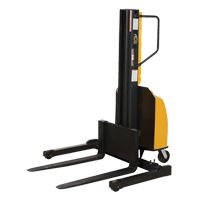 Narrow Mast Powered Lift Stacker, Electric Operated, 1500 lbs. Capacity, 98" Max Lift Dufferin Supply