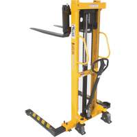 Manual Hydraulic Stacker, Hand Pump Operated, 2000 lbs. Capacity, 63" Max Lift Dufferin Supply
