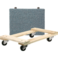 Wood Dollies - Medium-Duty, Polyolefin Wheels, 900 lbs. Capacity, 18" W x 24" D x 7" H Dufferin Supply