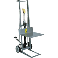 Hydraulic Platform Lift Stacker, Foot Pump Operated, 400 lbs. Capacity, 40" Max Lift Dufferin Supply