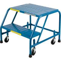 CSA-Certified Rolling Step Ladder, 2 Steps, 22" Step Width, 19" Platform Height, Steel Dufferin Supply