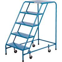 CSA-Certified Rolling Step Ladder, 5 Steps, 22" Step Width, 46" Platform Height, Steel Dufferin Supply