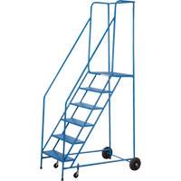 CSA-Certified Rolling Step Ladder, 6 Steps, 22" Step Width, 55" Platform Height, Steel Dufferin Supply
