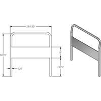 30" Chrome Handle for Platform Truck Dufferin Supply
