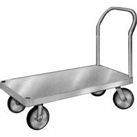 Aluminum Platform Truck, 24" W x 36" L, 2000 lbs. Cap., Rubber Wheels Dufferin Supply