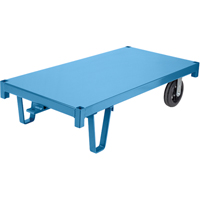 Specialized Platform Decks - Semi Live Skids, 48" L x 24" W, 2000 lbs. Capacity, Rubber Casters Dufferin Supply