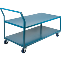 Chariots surbaiss&eacute;s robustes, 2 niveaux, 30" la x 60" p x 40" h, 1200 lb Cap Dufferin Supply