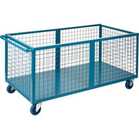 Caisson en treillis m&eacute;tallique, Acier, 63" lo x 30" la x 31,5" h, Volume 25 pi³, Capacit&eacute; 1200 lb Dufferin Supply