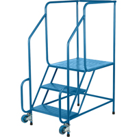 Tilt-N-Roll Ladders, Steel, 3 Steps, 22" Wide, 24" D x 27" H Top Step Dufferin Supply