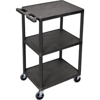 Chariot utilitaire, 3 tiers, 18" x 40" x 24", Capacit&eacute; 400 lb Dufferin Supply
