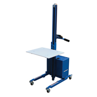 Quick Lift Platform Stacker, Electric Operated, 175 lbs. Capacity, 57" Max Lift Dufferin Supply