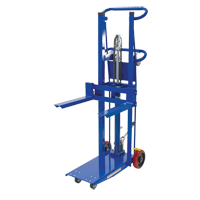 Platform Lift Stacker, Foot Pump Operated, 750 lbs. Capacity, 52" Max Lift Dufferin Supply