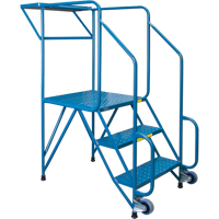 Mechanics/Maintenance Rolling Ladder, Steel, 3 Steps, 28" Platform Height Dufferin Supply