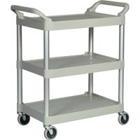Chariot utilitaire &agrave; usage l&eacute;ger, 3 tiers, 19" x 38" x 34", Capacit&eacute; 200 lb Dufferin Supply