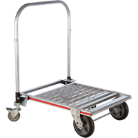 Chariot &agrave; plateforme repliable &agrave; quatre roues, Aluminium, 750 lb, 31" lo x 23-1/4" la, Hauteur 39" Dufferin Supply