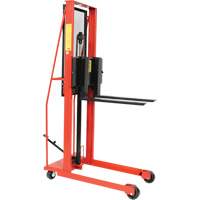 Hydraulic Fork Lift Stacker, Foot Pump Operated, 1000 lbs. Capacity, 56" Max Lift MH695 | Dufferin Supply