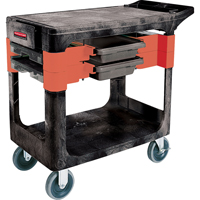 Maintenance Tool Cart, 2 Drawers, 38" L x 19-1/4" W x 33-3/8" H, Black Dufferin Supply