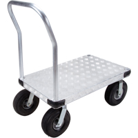 Aluminum Platform Truck, 24" W x 36" L, 1600 lbs. Cap., Pneumatic Wheels Dufferin Supply