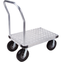 Aluminum Platform Truck, 24" W x 36" L, 1200 lbs. Cap., Flat Free Wheels Dufferin Supply
