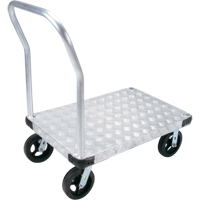 Aluminum Platform Truck, 24" W x 36" L, 2000 lbs. Cap., Mold-on Rubber Wheels Dufferin Supply