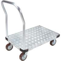 Aluminum Platform Truck, 24" W x 36" L, 3400 lbs. Cap., Polyurethane Wheels Dufferin Supply