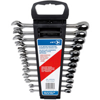 Jeu de cl&eacute;s mixtes m&eacute;triques &agrave; rochet &agrave; motif long 12 mcx, Poign&eacute;e Ordinaire Dufferin Supply