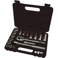 ISK-3820M 6-Point Metric Socket Set, 20 Pcs, 3/8" Drive Size, Deep Dufferin Supply