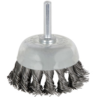 Brosse boisseau &agrave; fils nou&eacute;s torsad&eacute;s mont&eacute; sur mandrin 8046, 1-1/8" dia. Dufferin Supply