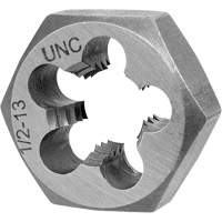 SAE Hex Die, 1" Dia., 3/8"-16 NC Thread, Alloy Steel Dufferin Supply