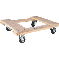 Hardwood Dolly, Polyolefin Wheels, 1000 lbs. Capacity, 18" W x 24" D x 7" H Dufferin Supply