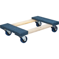 Carpeted Ends Hardwood Dolly, Wood Frame, 18" W x 24" L, 1400 lbs. Capacity Dufferin Supply