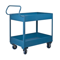Chariots de service &agrave; bordure profonde, 2 Tiers, 24" la x 47" h x 36" p, Capacit&eacute; 1200 lb Dufferin Supply