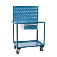 Chariots de service mobiles, 2 Tiers, 24" la x 57" h x 40" p, Capacit&eacute; 1200 lb Dufferin Supply