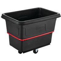 Chariot utilitaire &agrave; usage intensif, Plastique recycl&eacute; noir, 26"/38-3/8" lo x 26"/38-2/5" la x 28-1/4"/28-3-10" h, Volume 8 pi³, Capacit&eacute; 700 lb Dufferin Supply