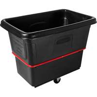 Chariot cubique utilitaire &agrave; usage intensif, Plastique recycl&eacute; noir, 43-1/4" lo x 28" la x 33-3/4" h, Volume 12 pi³, Capacit&eacute; 800 lb Dufferin Supply