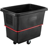 Chariot utilitaire &agrave; usage intensif, Plastique recycl&eacute; noir, 44-3/8" lo x 31" la x 38-1/4" h, Volume 16 pi³, Capacit&eacute; 1000 lb Dufferin Supply