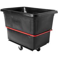 Chariot cubique utilitaire &agrave; usage intensif, Plastique recycl&eacute; noir, 48-1/4" lo x 34-1/8" la x 37-7/8" h, Volume 20 pi³, Capacit&eacute; 1200 lb Dufferin Supply
