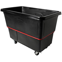 Chariot utilitaire &agrave; usage intensif, Plastique recycl&eacute; noir, 59"/34-5/8" lo x 34"/59-1/64" la x 42-1/16"/42-7/8" h, Volume 27 pi³, Capacit&eacute; 1200 lb Dufferin Supply