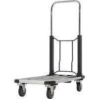 Chariot &agrave; plateforme repliable, Acier inoxydable, 300 lb, 28" lo x 16" la, Hauteur 33-1/2" Dufferin Supply